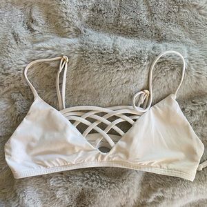LSpace white bikini top